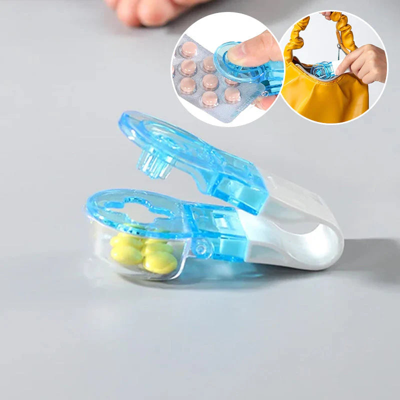 Kompakte Reise-Pillendose mit Deckel