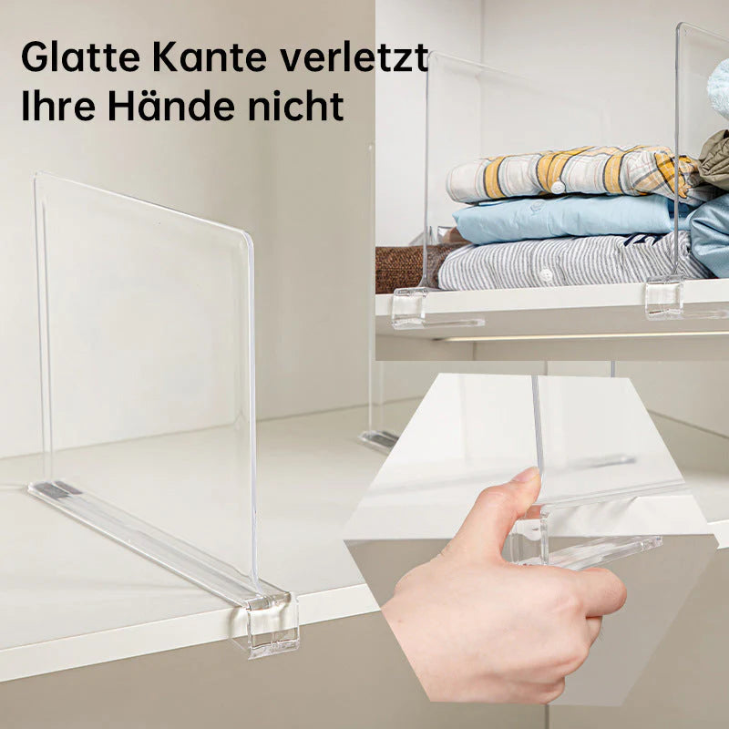 Acryl-Regalteiler für eine ordentliche Schrankaufteilung