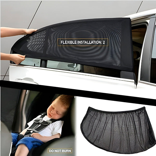 Auto-Sonnenvorhänge mit einfacher Befestigung (4 Stk.)