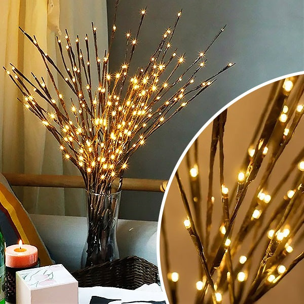 Leuchtende Zweige mit LEDs