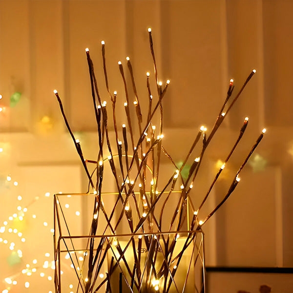 Leuchtende Zweige mit LEDs