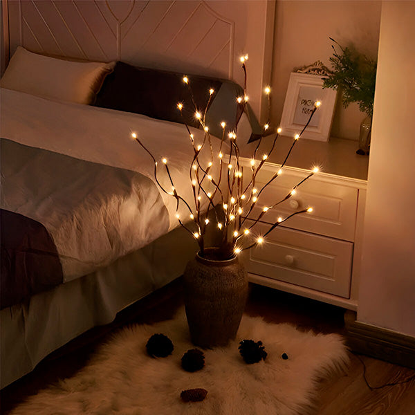 Leuchtende Zweige mit LEDs