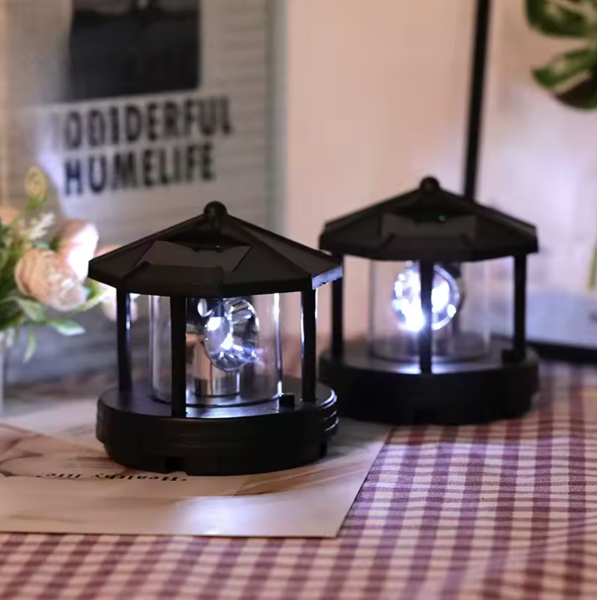 Drehendes Licht für Garten & Hof