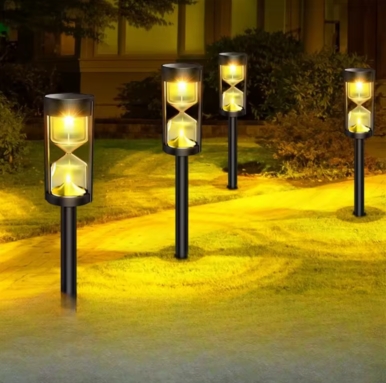 Dekorative Sanduhr-Lampe für Rasenflächen