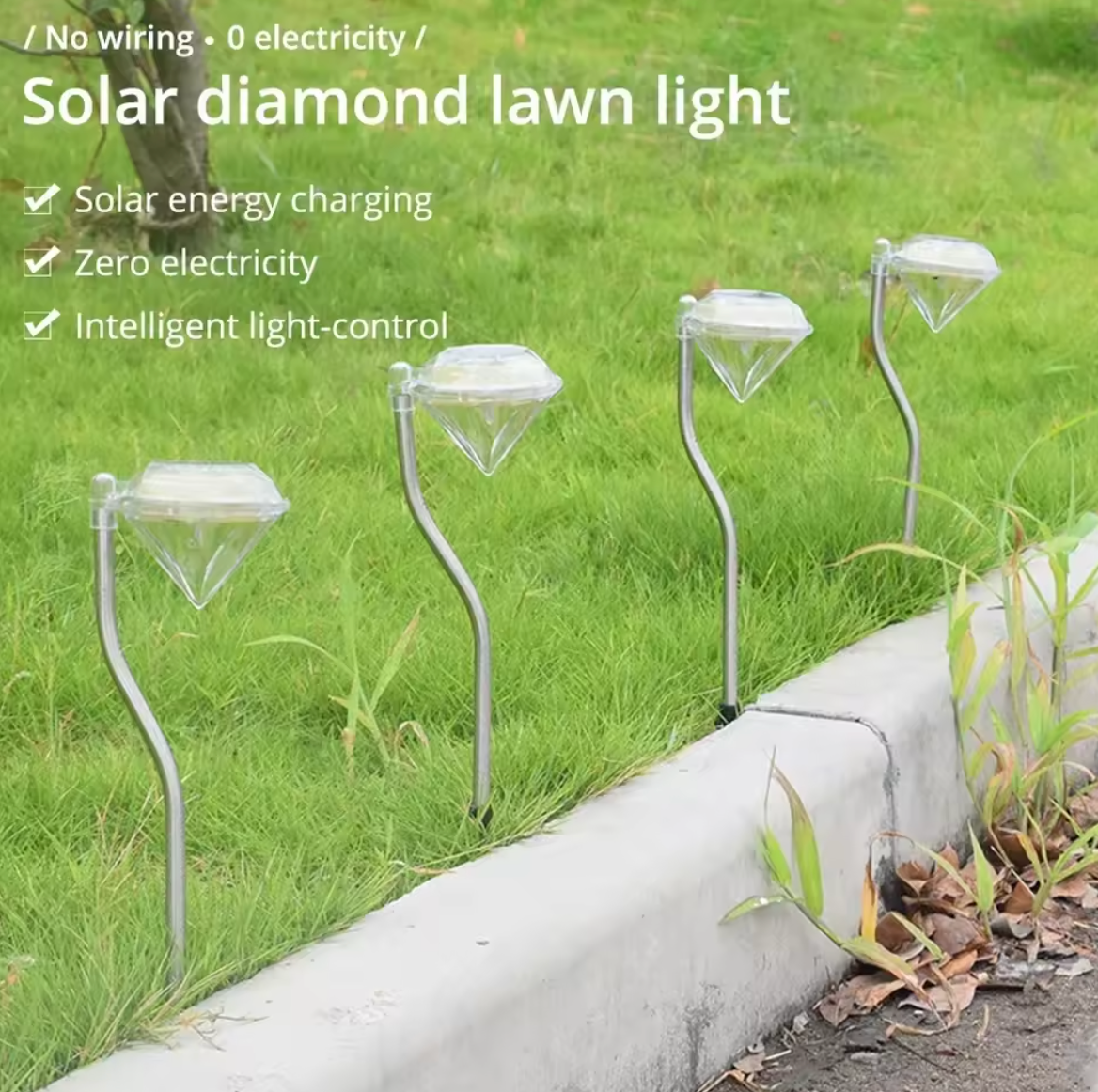 Funkelndes Gartenlicht in Diamantoptik