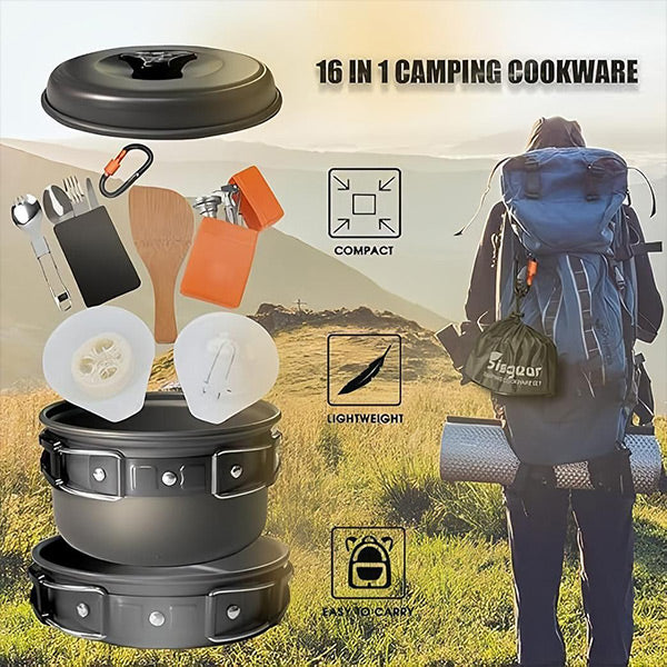Outdoor-Kochset für Camping & Reisen