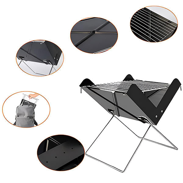 Mobiler Grill für Camping und Garten