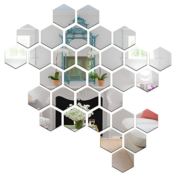 Spiegel-Wandaufkleber mit 3D-Effekt – Elegantes Raumdesign (12 Stk.)