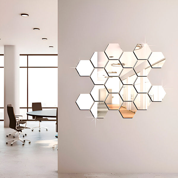 Spiegel-Wandaufkleber mit 3D-Effekt – Elegantes Raumdesign (12 Stk.)