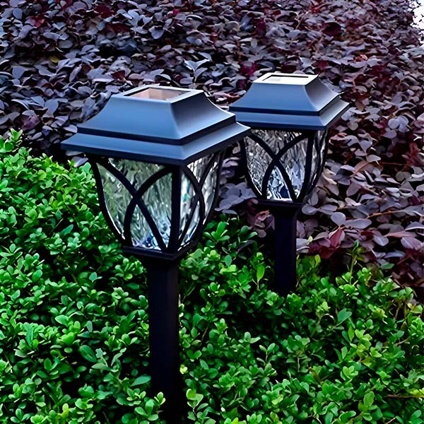 Solarbetriebene LED-Gartenleuchten (2 Stk.)