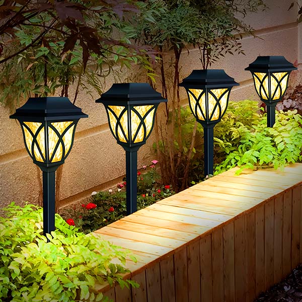 Solarbetriebene LED-Gartenleuchten (2 Stk.)