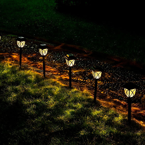 Solarbetriebene LED-Gartenleuchten (2 Stk.)