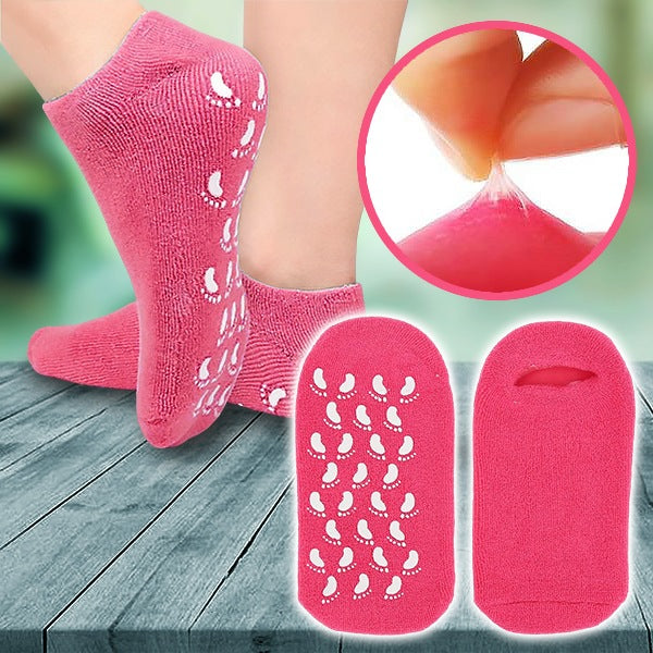 Rosa Silikon-Fußpflegesocken