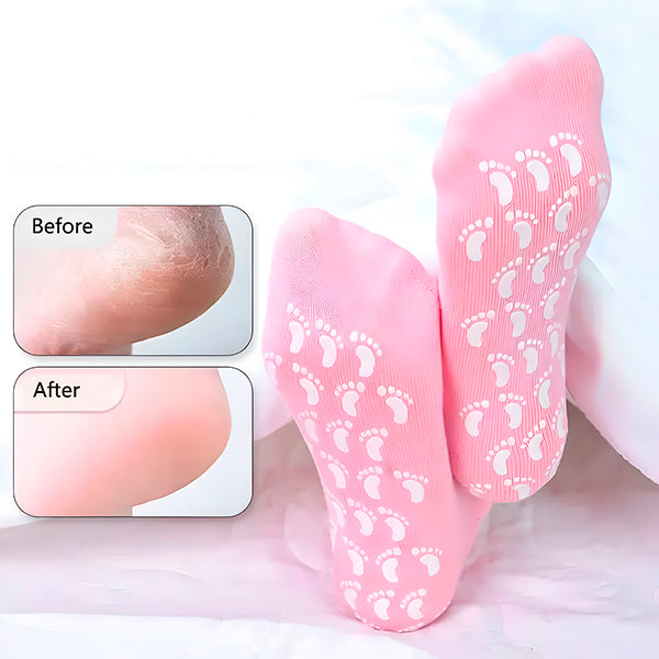 Rosa Silikon-Fußpflegesocken