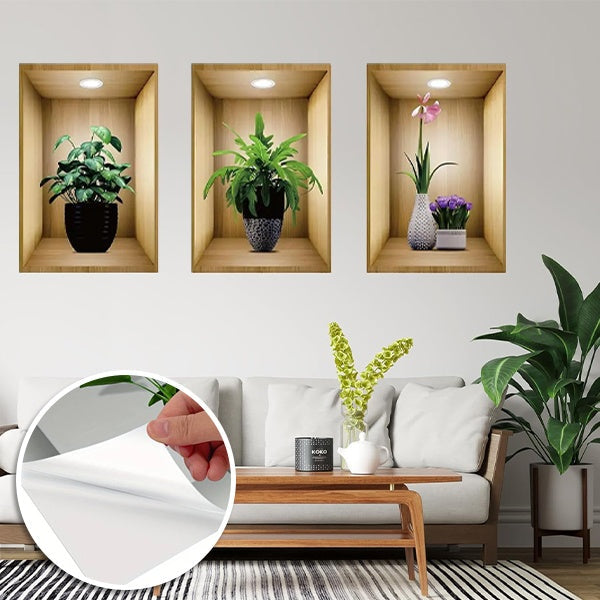 3D Wanddesign zum Aufkleben (3 Stk.)