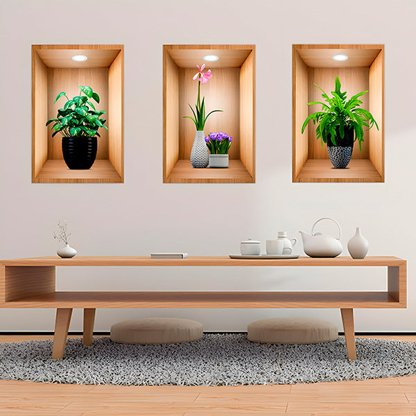 3D Wanddesign zum Aufkleben (3 Stk.)