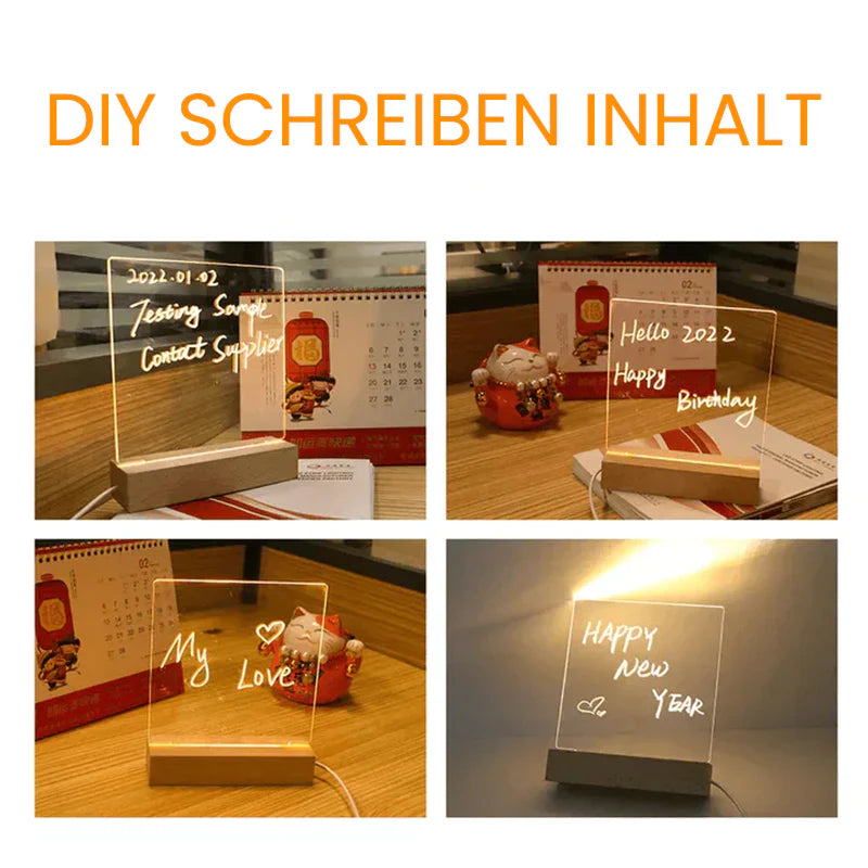 Transparente Acryl-Notiztafel