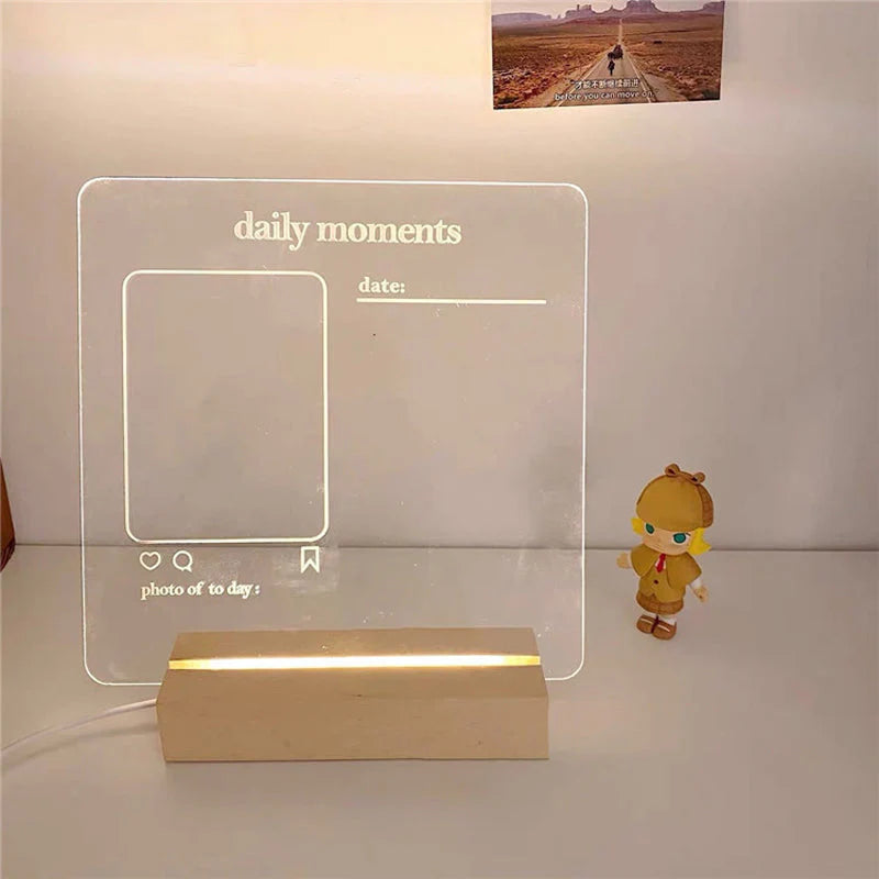 Transparente Acryl-Notiztafel