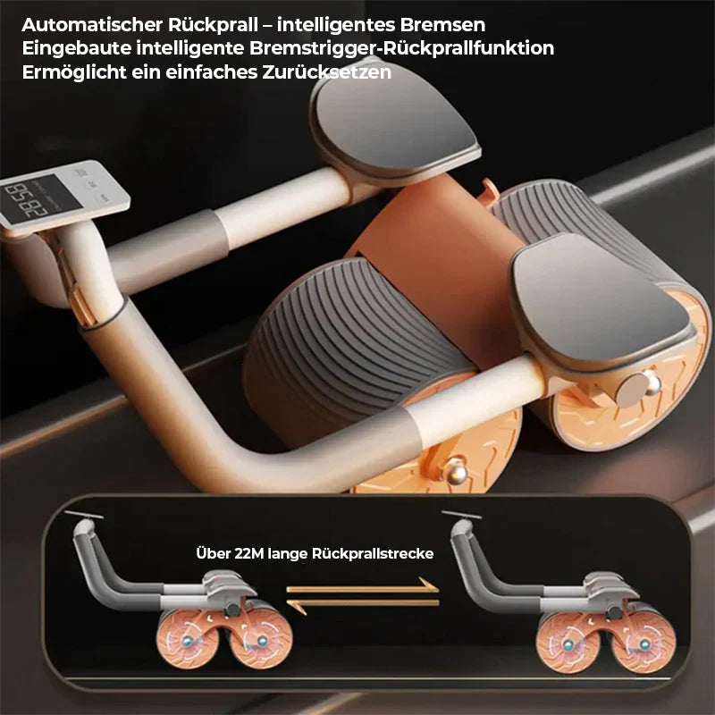Bauchmuskeltrainer mit stabiler Doppelrolle