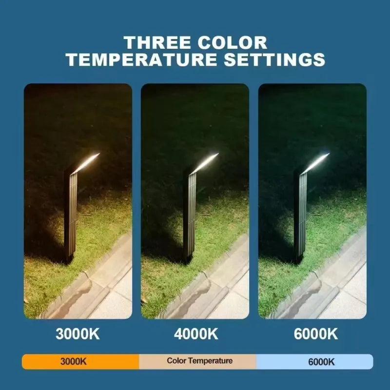 Moderne LED-Solarleuchte für Rasen & Gartenwege