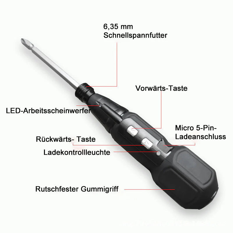 Elektrischer Mini-Schraubendreher mit Akku