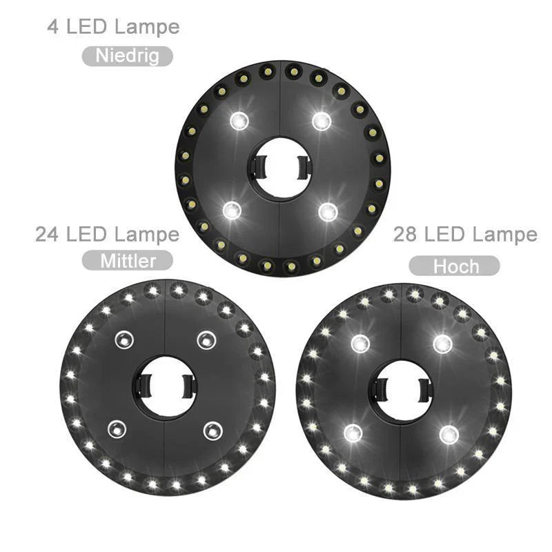Kreatives LED-Licht für Schirme