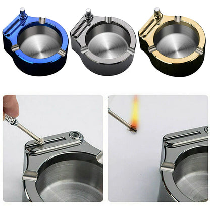 Klassischer Metall-Aschenbecher im Retro-Stil