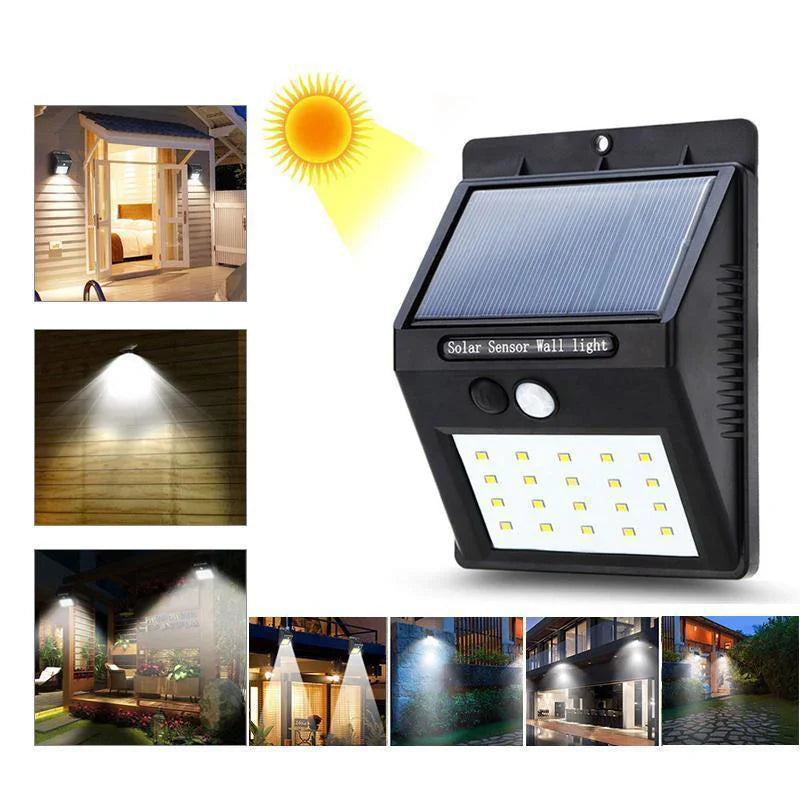 LED Solar-Wandleuchte mit Bewegungssensor