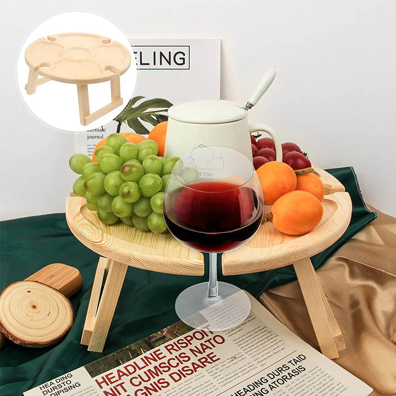 Klappbarer Holztisch für Picknicks