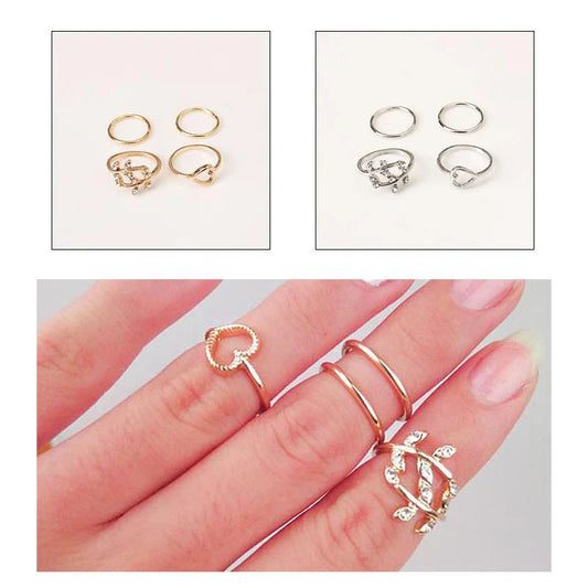Moderne Ringe (4 Stk.)