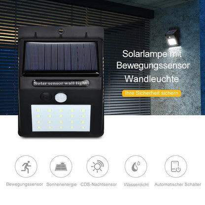 LED Solar-Wandleuchte mit Bewegungssensor