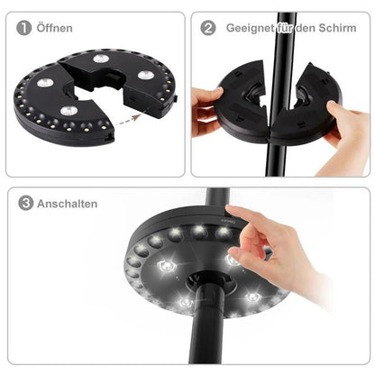 Kreatives LED-Licht für Schirme