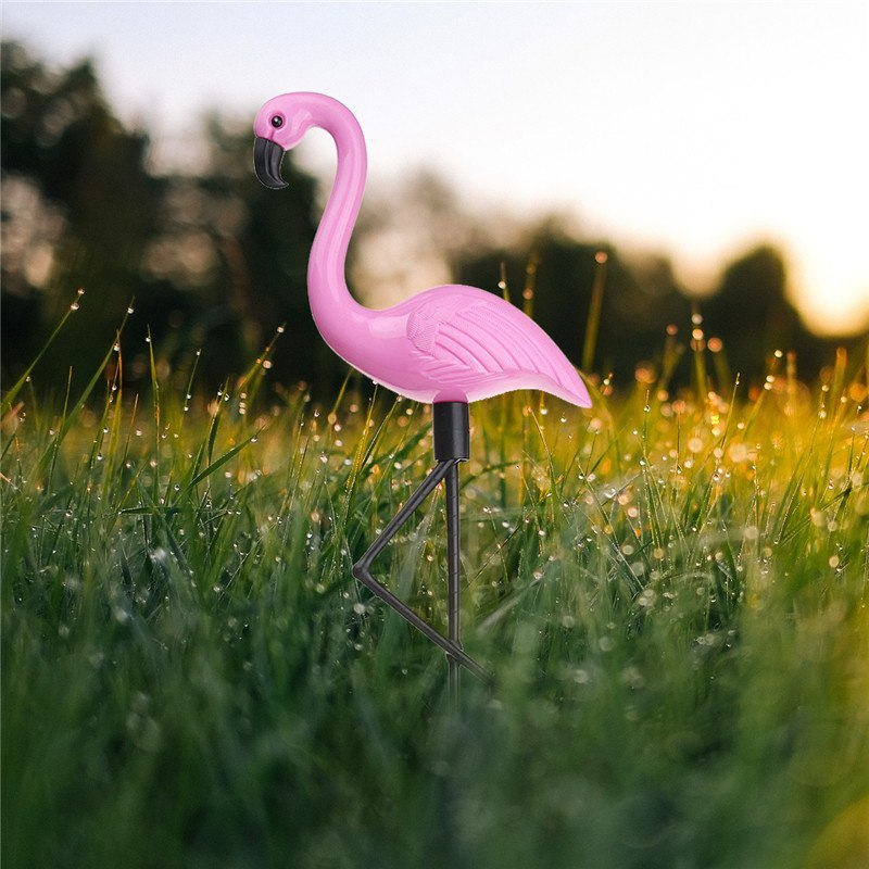 Flamingo-Solarleuchte für Rasen und Garten (3 Stk.)