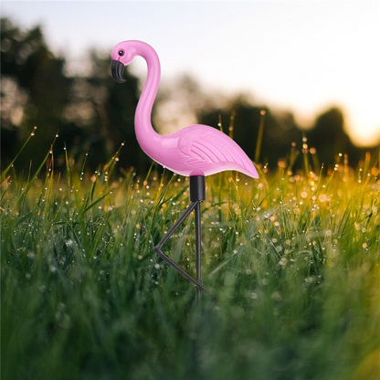Flamingo-Solarleuchte für Rasen und Garten (3 Stk.)