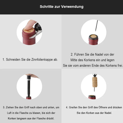 Druckluft-Weinöffner für müheloses Entkorken