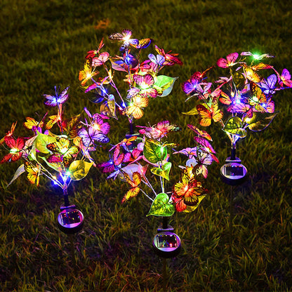 Solarbetriebene LED-Schmetterlingslichter für den Garten