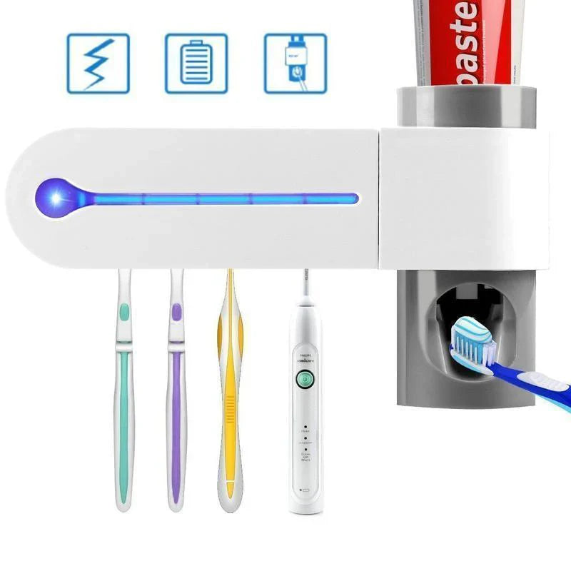 2-in-1 desinfizierender Zahnbürstenhalter