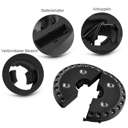 Kreatives LED-Licht für Schirme