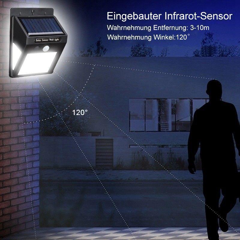 LED Solar-Wandleuchte mit Bewegungssensor