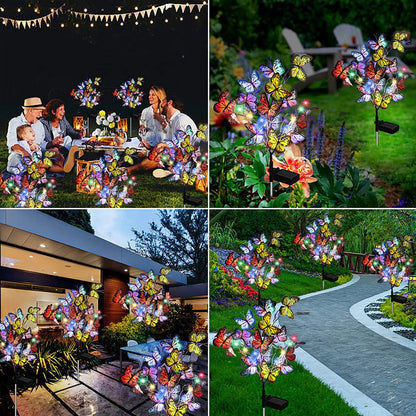 Solarbetriebene LED-Schmetterlingslichter für den Garten