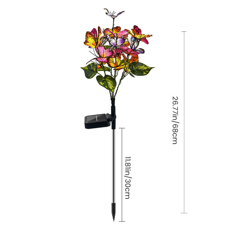 Solarbetriebene LED-Schmetterlingslichter für den Garten
