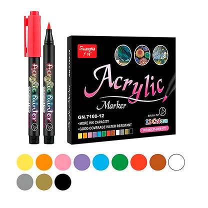 Acrylstift-Set (12 Farben)