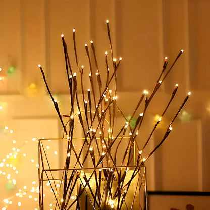 Leuchtende Zweige mit LEDs
