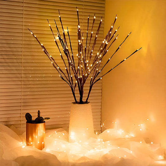 Leuchtende Zweige mit LEDs