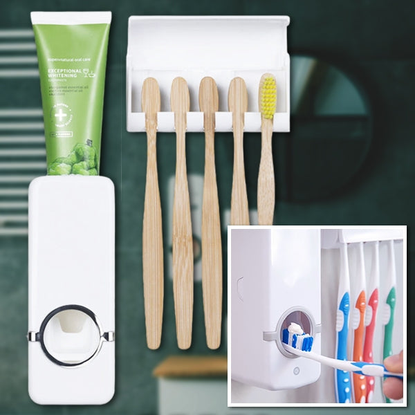 Hygienischer Zahnpasta-Spender mit Halterung