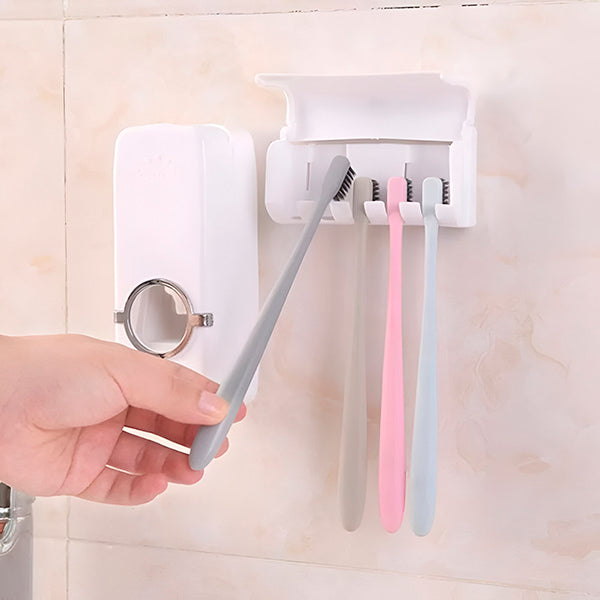 Hygienischer Zahnpasta-Spender mit Halterung