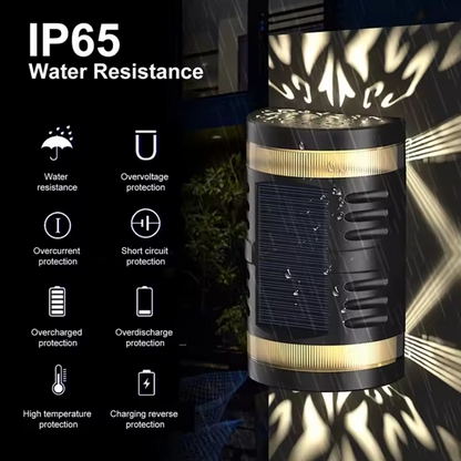 Praktische wasserdichte Solar-Wandleuchte für Garten & Außenbereich