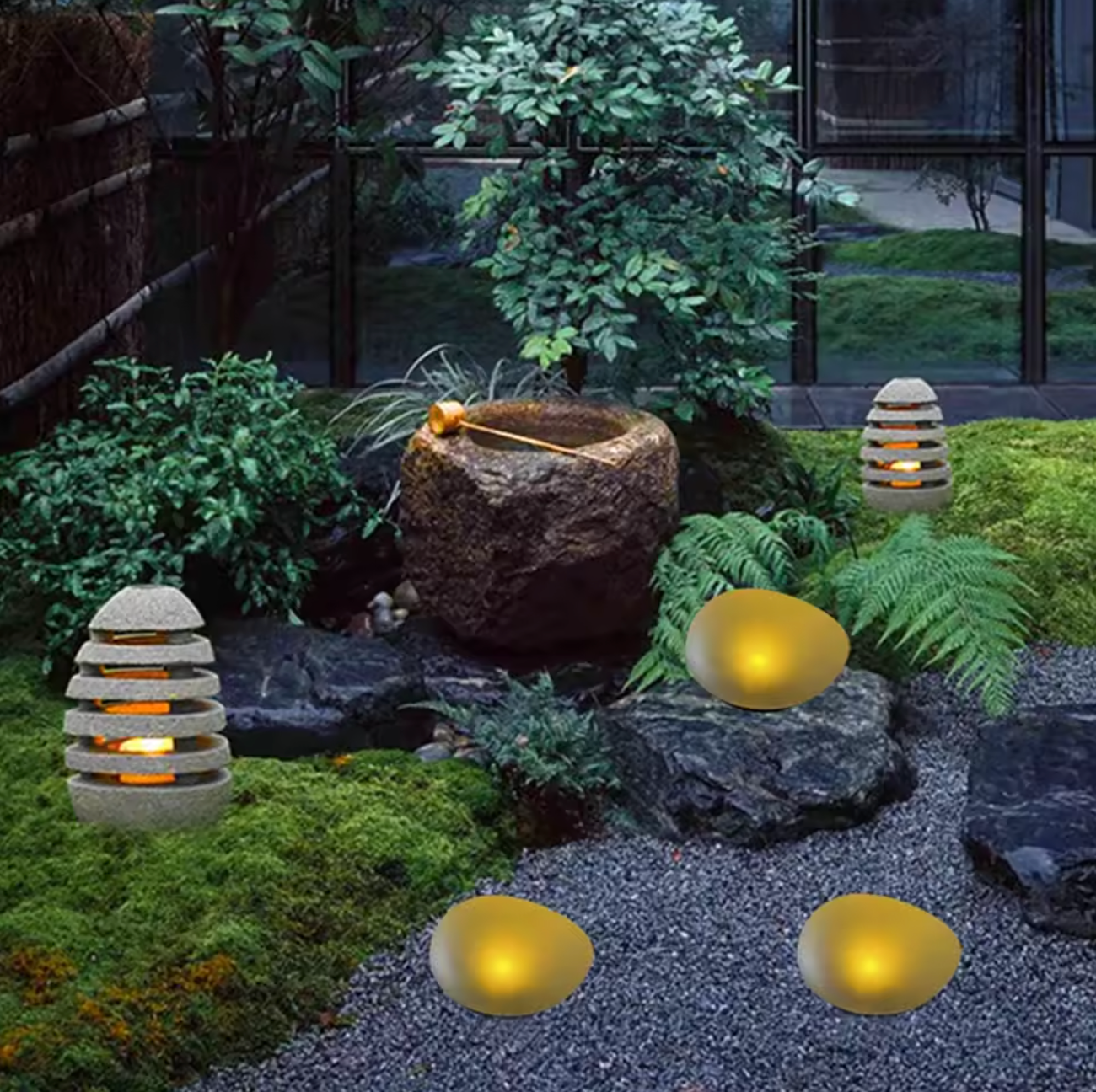 Solar-Kieselsteinleuchte für den Garten