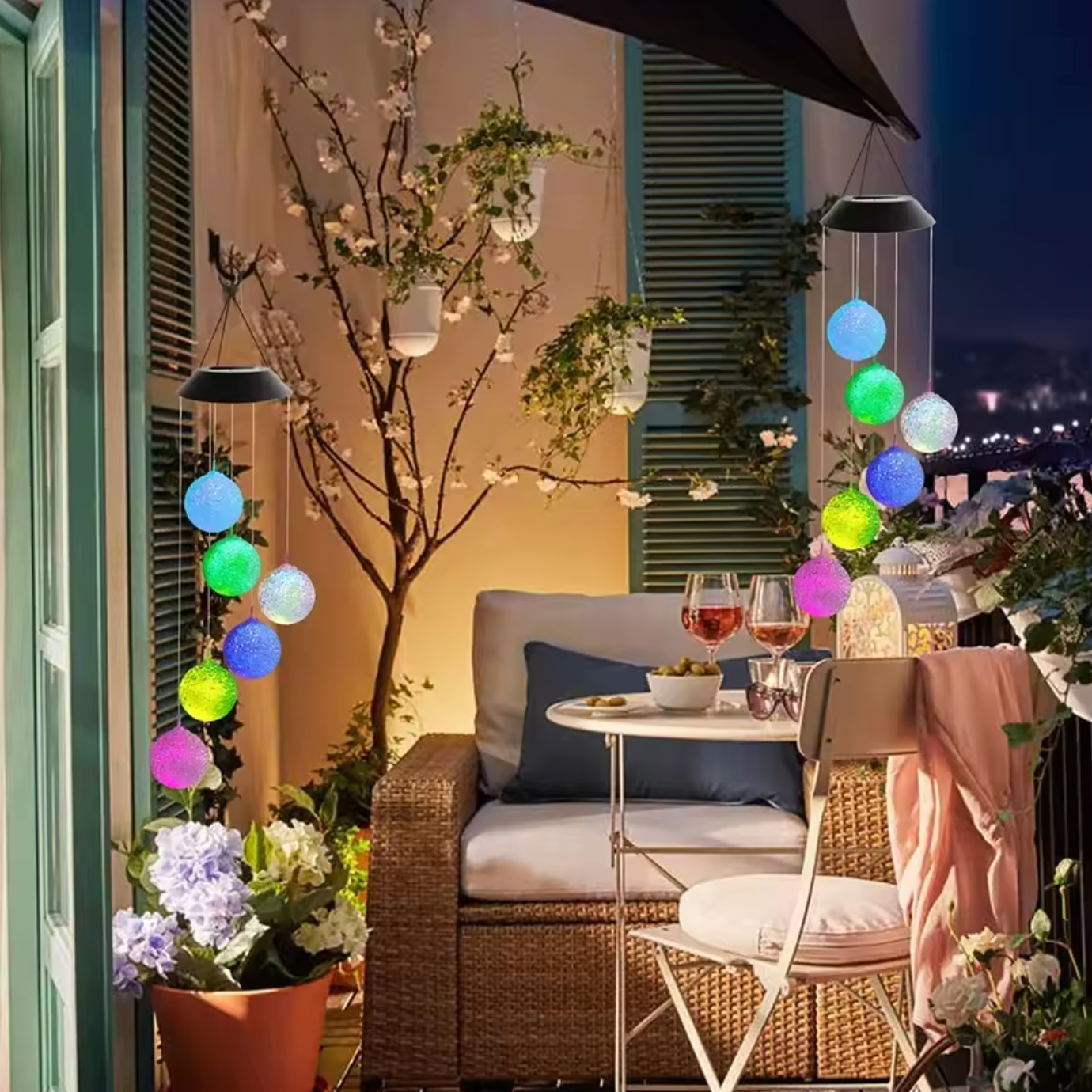 Solar Windspiel Licht mit Farbwechsel