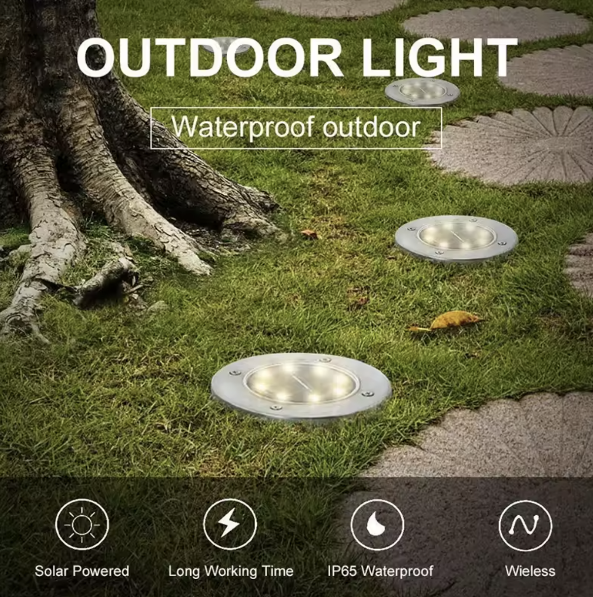Solar-Bodenstrahler für den Garten